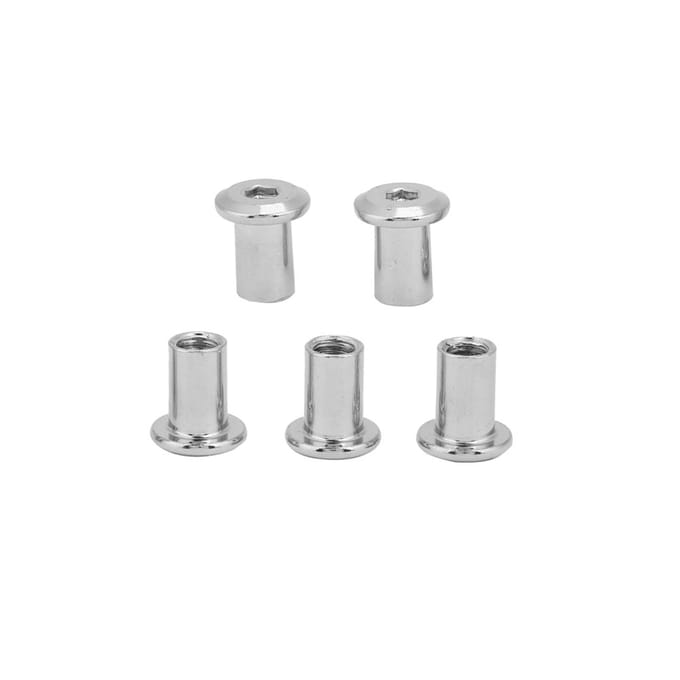 Verzinkt Nikkel Platte Moeren Zeskantmoer Ronde Kop Huls Meubels(M6*15 50 STUKS)
