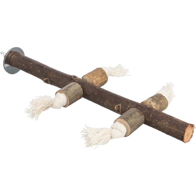 Trixie Natuur-Zitstang met Speeltouw 25cm