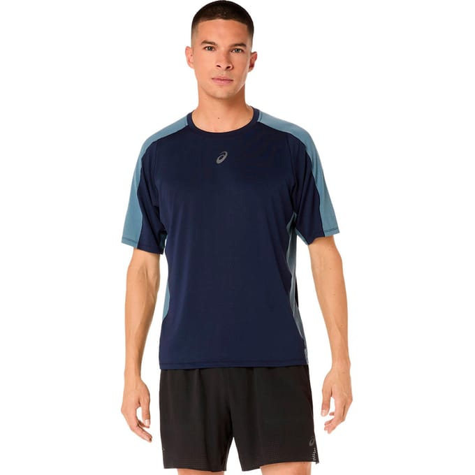 ASICS Fujitrail Elite Hardloopshirt Heren-donkerblauw, grijs