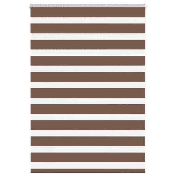 vidaXL - Zebra - rolgordijn - 105x150 - cm - stofbreedte - 100,9cm - polyester - bruin