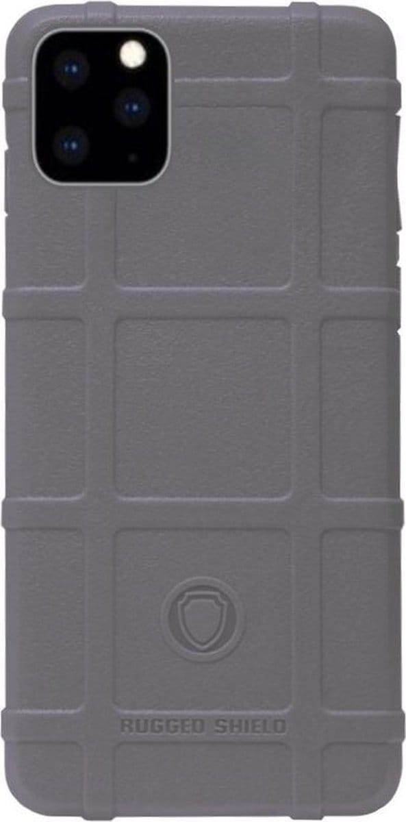 RUGGED SHIELD Rubber Bumper Case Hoesje Geschikt voor iPhone 11 Pro - Grijs