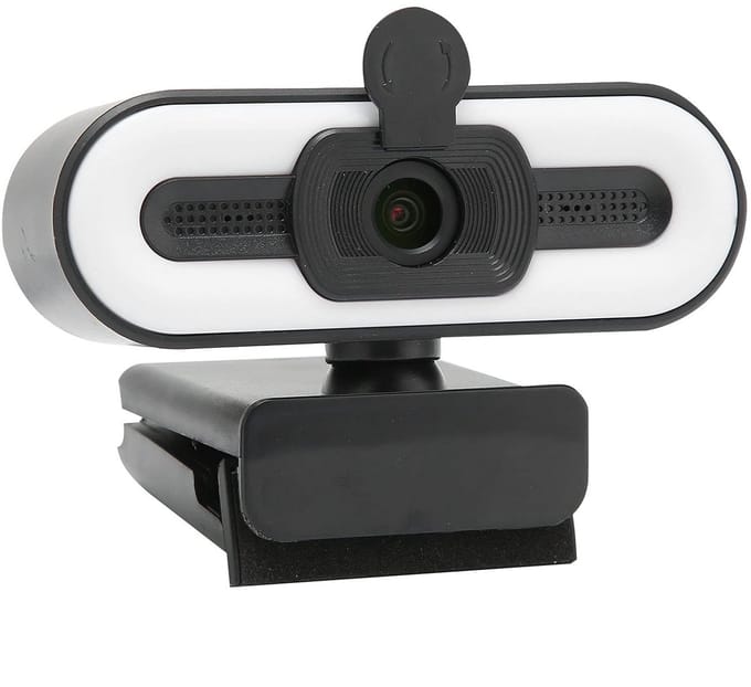 Vt products - Webcam HD 1080p - USB Webcam met Microfoon - Ideaal voor Videoconferenties - Inclusief LED Verlichting - Perfect voor Streaming - Plug-a