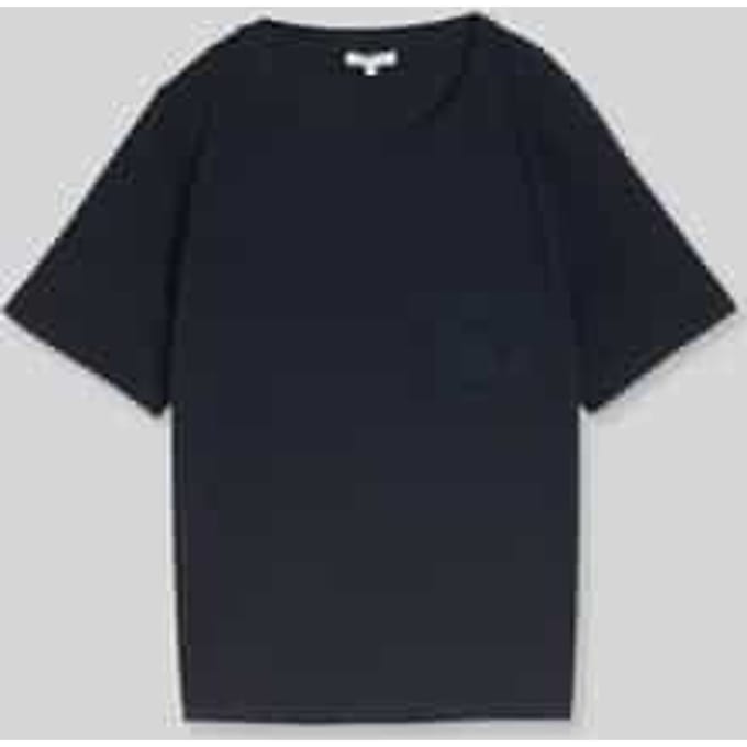 Tom Tailor - Boxy fit T-shirt met borstzak - Maat M - sky captain blue