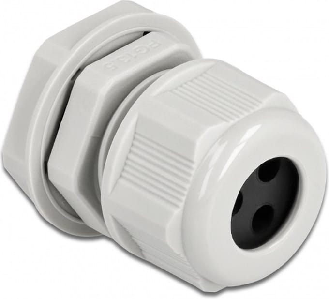 Kabelwartel PG13.5 voor ronde kabel met drie kabelinvoer grijs 2 stuks
