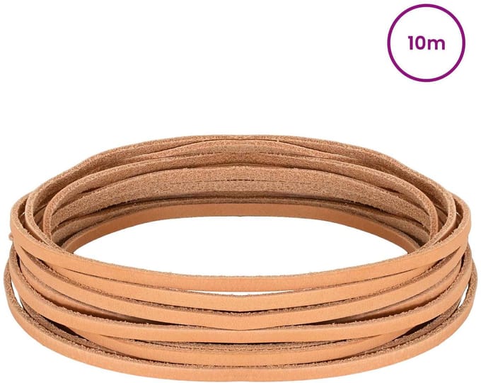 vidaXL - Leren - riem - 1 - Lichtbruin - 1000 - x - 0,3 - cm - Leer