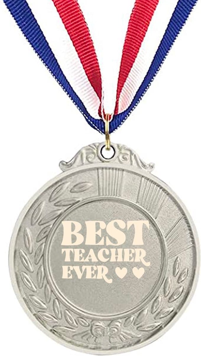 Akyol - beste leraar ever medaille zilverkleuring - Leraar - docenten leerkrachten - cadeau
