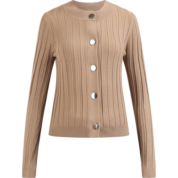 Dreimaster Vest met knopen Dames donker zand