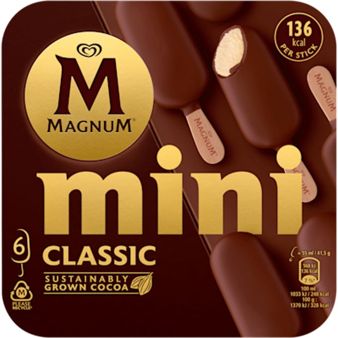 Magnum Mini IJs Classic 6 Stuks 6 x 55ml