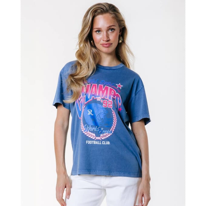 Colourful Rebel Champs 92 Washed Loosefit Tee- L