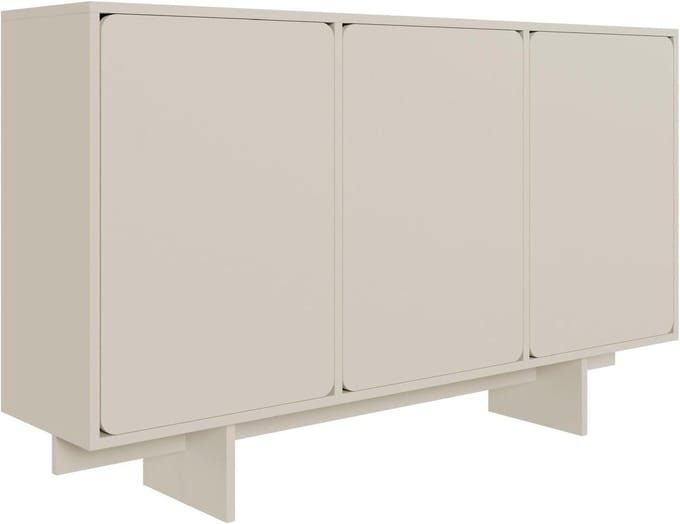 Commode Opbergkast - Ladekast Dressoir - Spullen Opbergen - Push to Open - 150 cm Breed - Grijs Beige