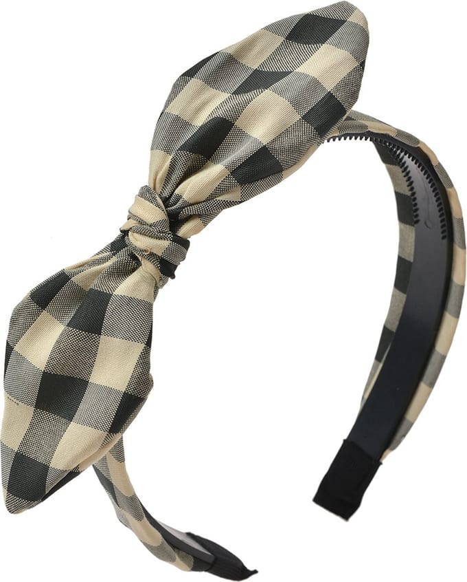 Clayre & Eef Haarband Dames Zwart Wit Synthetisch