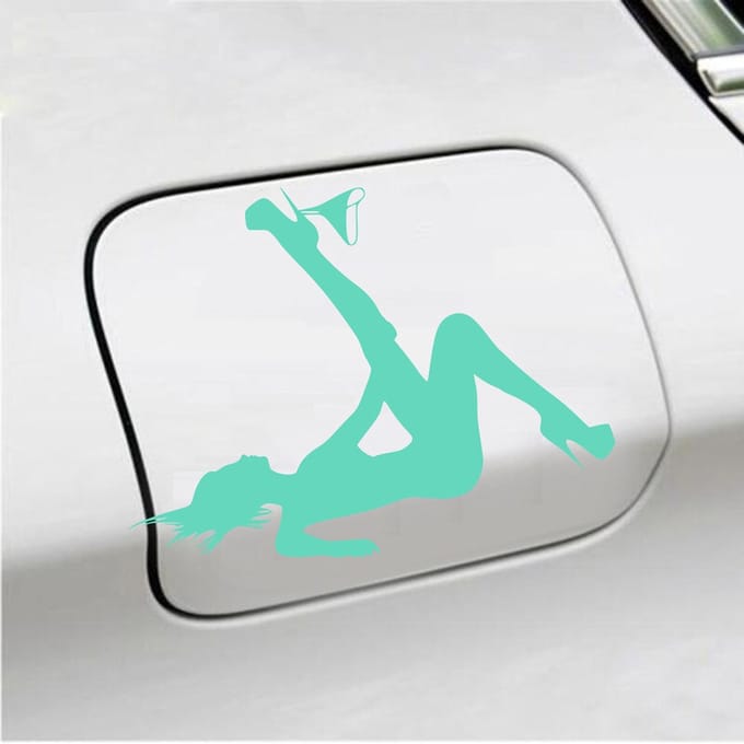Bumpersticker - Dame Zonder Slip - 13 X 17 - Mint
