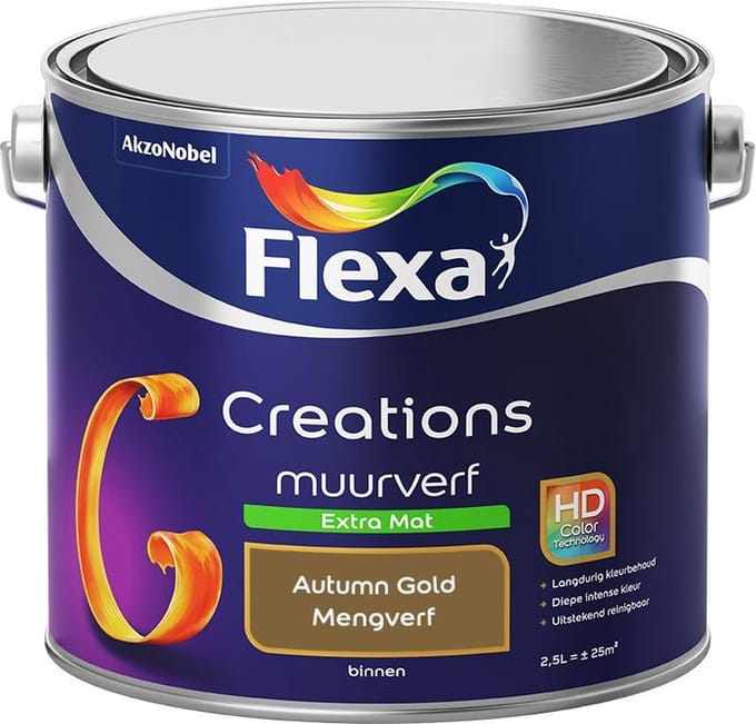 Flexa - Creations Muurverf Extra Mat - Autumn Gold - Mengverf - 2,5 L