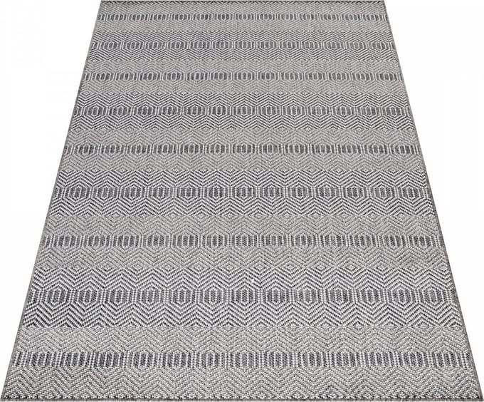 Buitenkleed met patronen Aruba - grijs 4903 - 80x150 cm