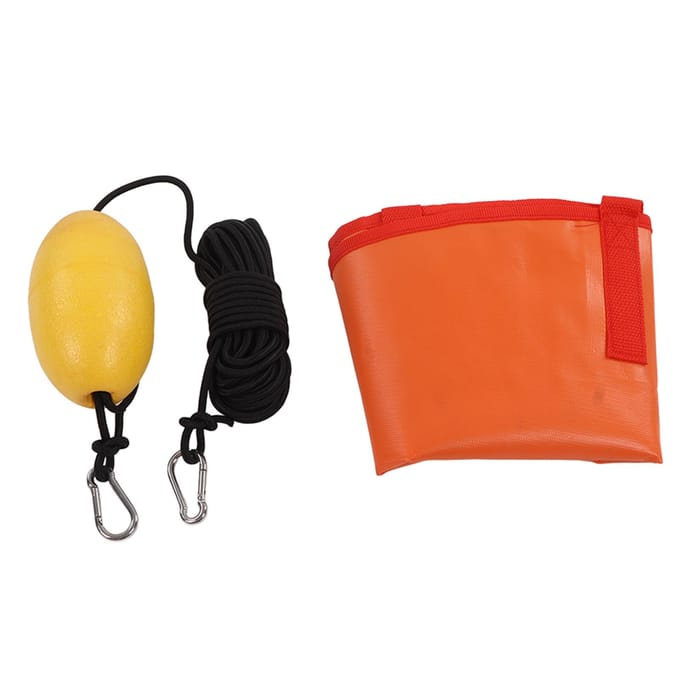 Kit de dériveur d'ancre de mer Ancre de dérive pour bateau de mer Ancre de dérive Kayak Accessoires Petite ancre orange Grande ancre de dérive black