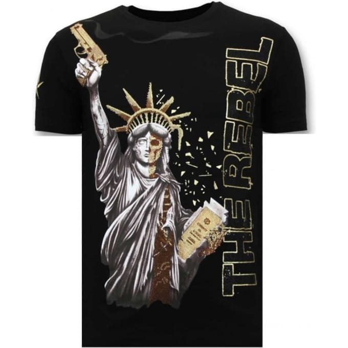 Luxe Heren T shirt - The Rebel - Zwart