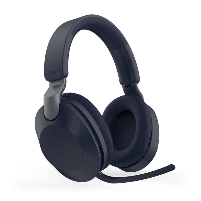 Casque sans fil BT5.3 Casque de jeu supra-auriculaire avec microphone rotatif Casque de centre d'appels beige