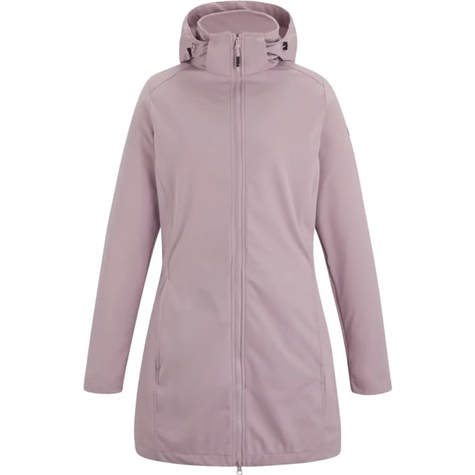 Carisbrooke waterafstotende lange softshelljas met capuchon voor dames