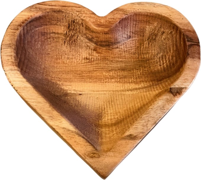 decoratief beeld Tray heart 16x15H3cm
