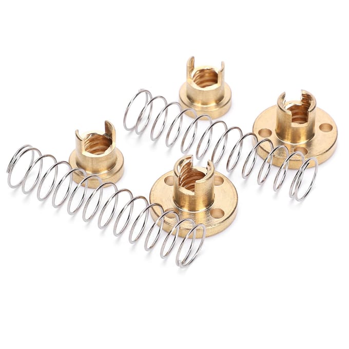 Spleet Elimineer Moer T8 Anti Speling Veer Messing Draadmoer 3D Printer Accessoires beige