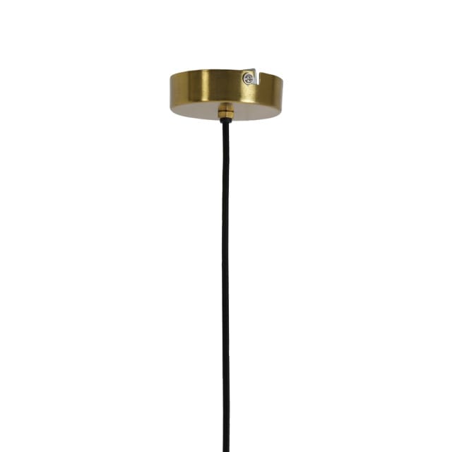 Light & Living Hanglamp Pleat – Ø30x17 cm – Mat Wit/Goud