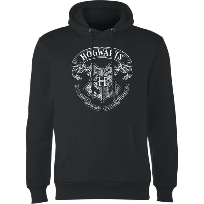 Harry Potter Hogwarts Crest Hoodie - Zwart - S