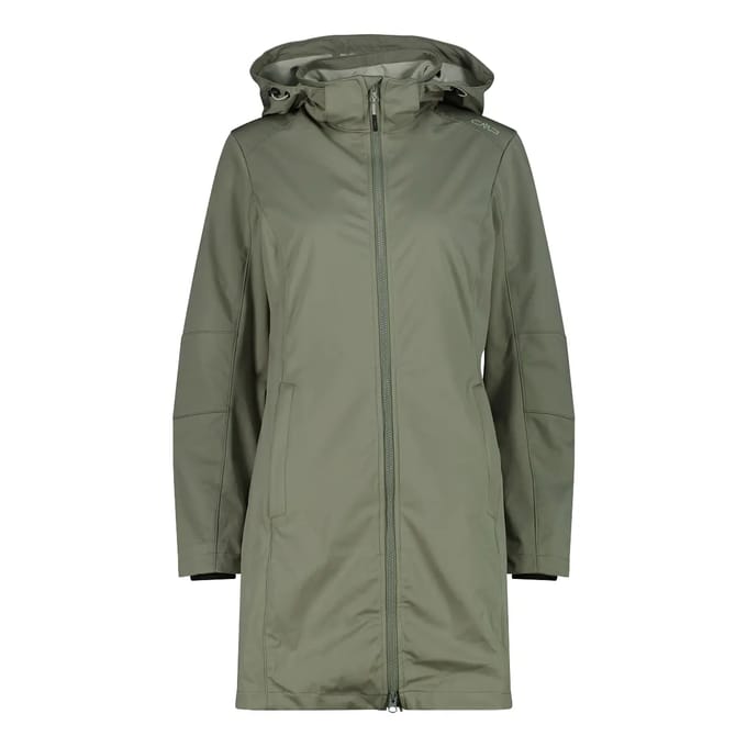 Lichte dames softshell parka met afneembare capuchon CMP