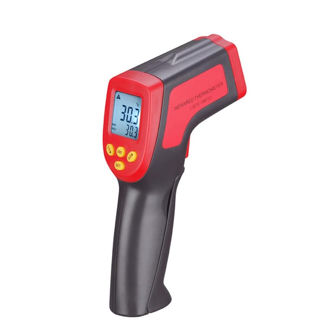 Infrarood Temperatuurmeetpistool Digitale Weergave Industriële Thermometer Contactloze Pistoolthermometer rood