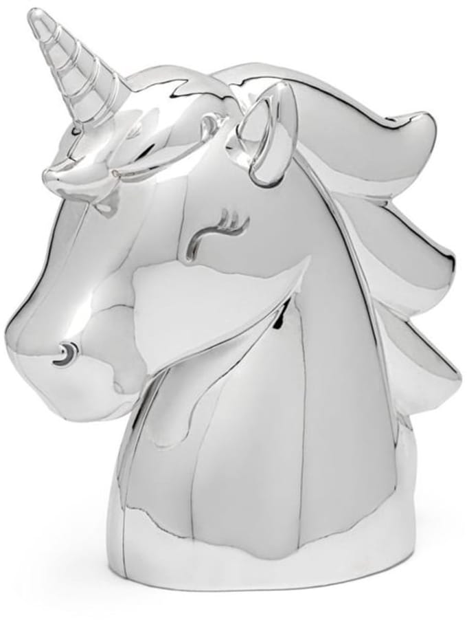 Spaarpot Unicorn / Eenhoorn - Verzilverd - Bambino