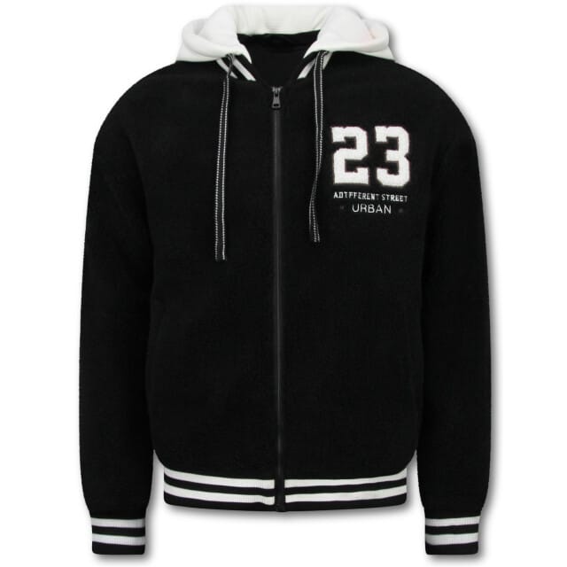 Oversized Baseball Jacket - Teddy Jas - Tussenjas Heren - 535 - Zwart