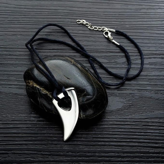 Wolfstand Halsketting Titanium Staal Hanger Peng Chaoren Hoorn Hanger black