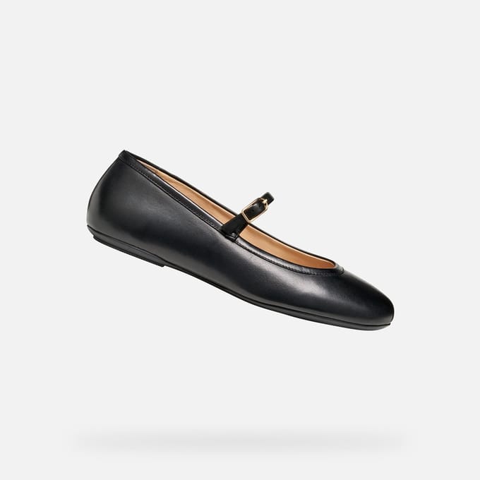 GEOX PALMARIA DAMES Ballerina's - ZWART - Maat 39,5