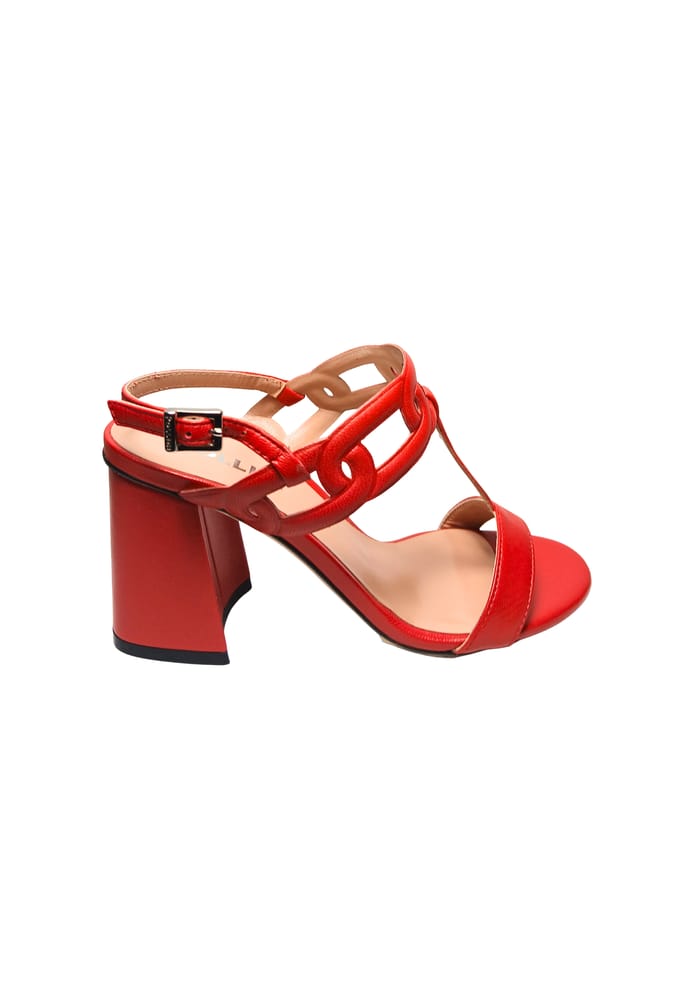 sa16237C9enap502 Pollini Vrouwen lederrood