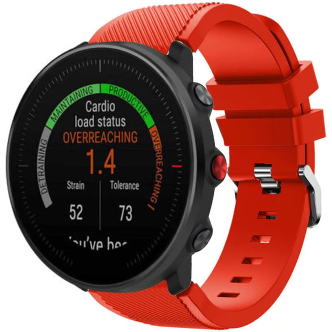 Polar Vantage M twill siliconen band (rood)