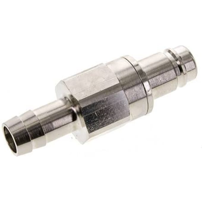 Vernikkeld Messing DN 15 Luchtkoppeling Insteeknippel 19 mm Slangpilaar Double Shut-Off