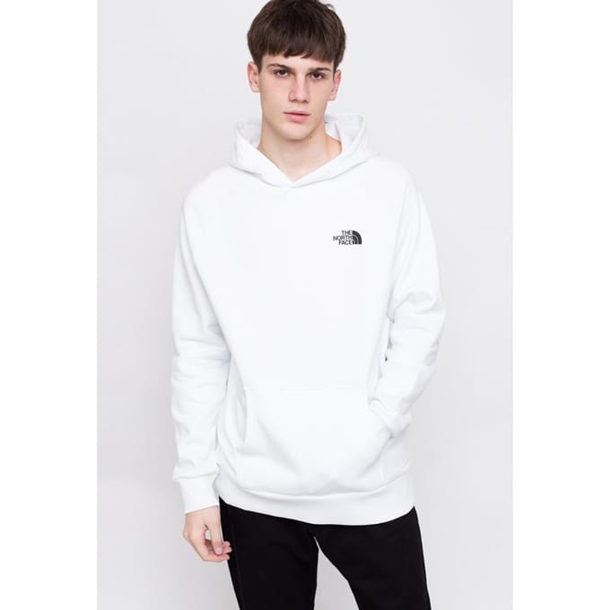 The North Face Heren Reglan Red Box Hoodie in Wit