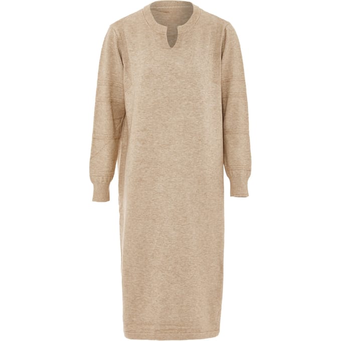 RISA Gebreide jurk Dames beige