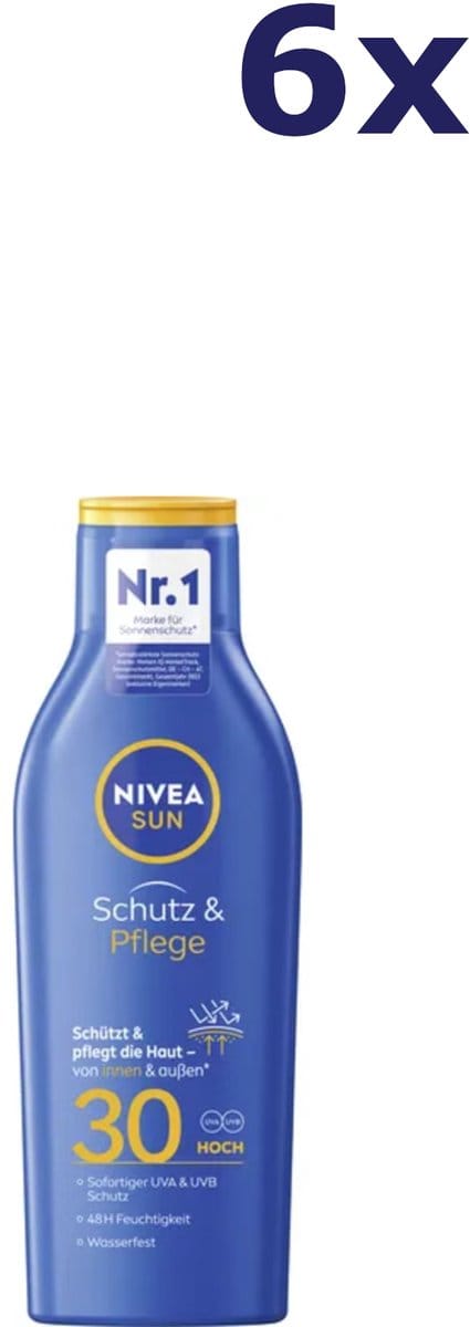 Nivea | 6 x SUN Zonnebrandmelk SPF 30 | 250 ml | Protect & Hydrate