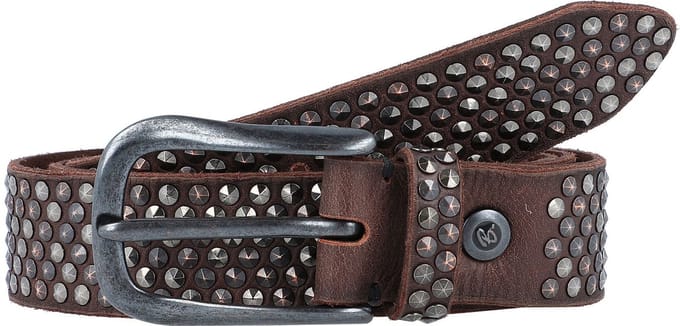 b.belt Leren Riem Zoe Black Leather Belt W80 Dark Brown Bruine