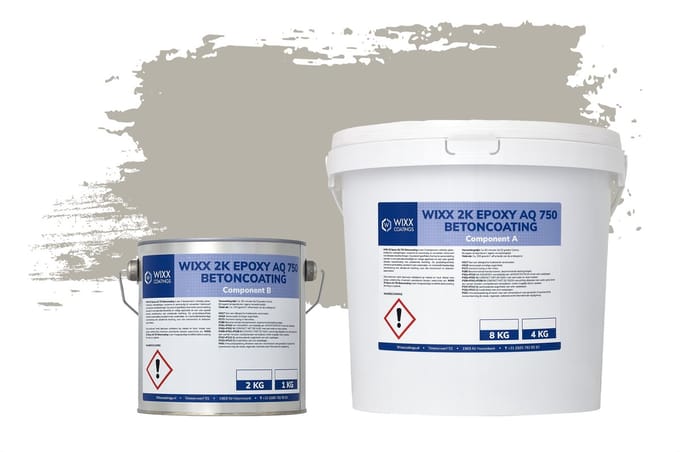 Wixx 2K Epoxy AQ 750 Betoncoating - 10kg - RAL 7038 | Agaatgrijs