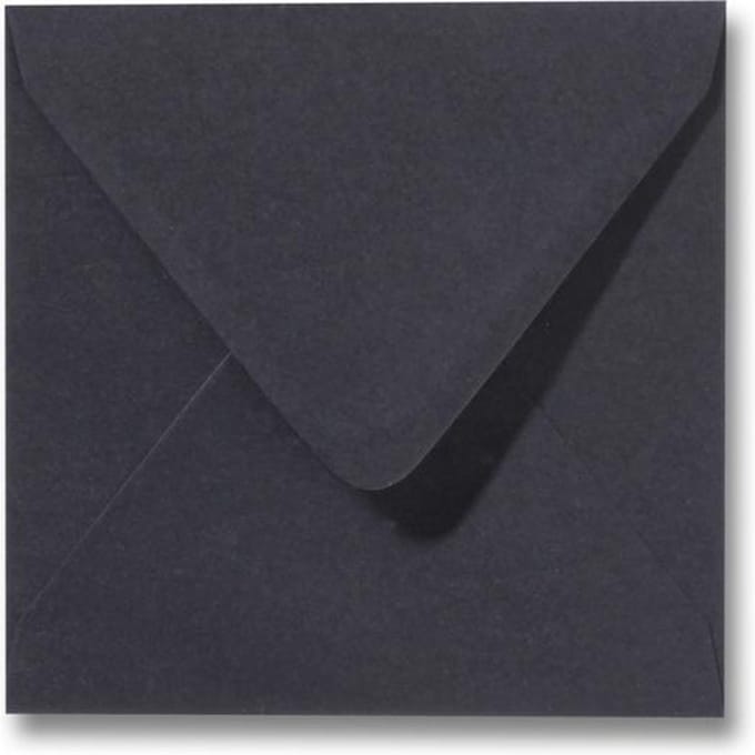 Envelop 14 x 14 cm Zwart 60 stuks