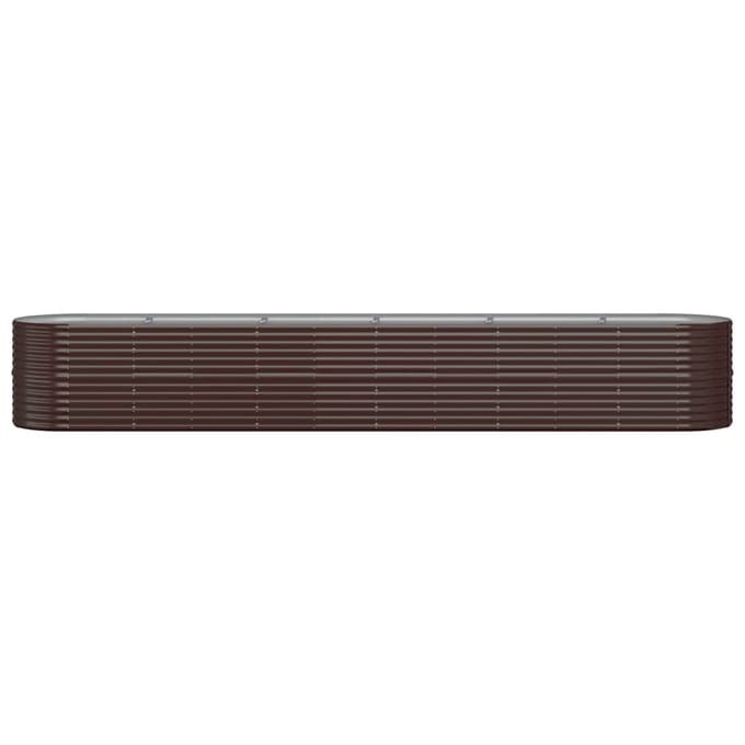 vidaXL - Plantenbak - 440x80x68 - cm - gegalvaniseerd - staal - bruin