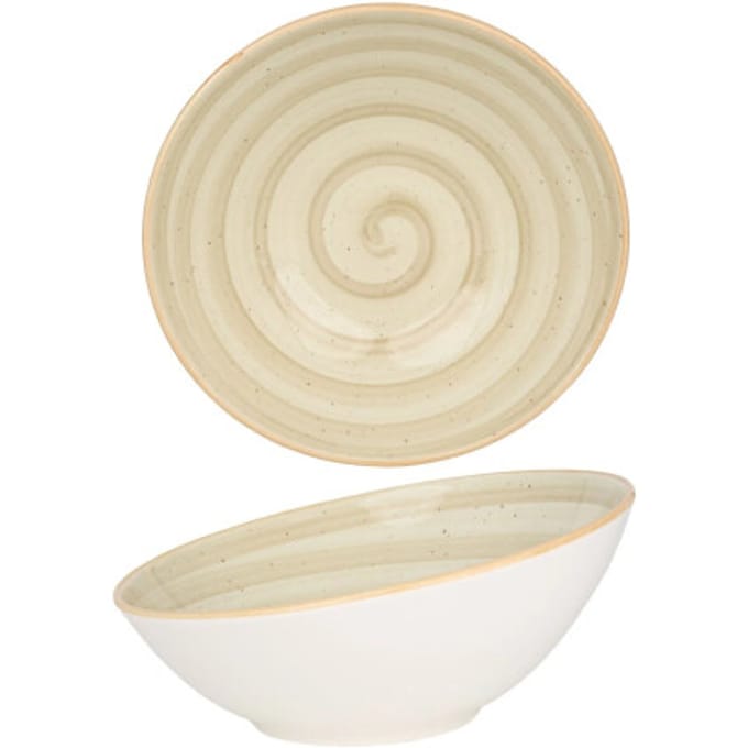 Bonna Serveerschaal - Aura Terrain - Porselein - 22 cm (850cc) - set van 2