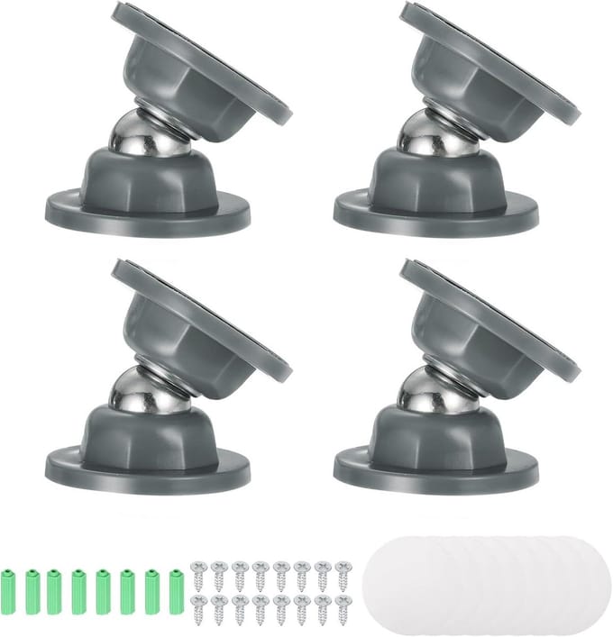 Magnetische Deurstopper - Deurvanger Set - Deuren Open Houden - Stil En Schokabsorberend - 4 Stuks - Donkergrijs
