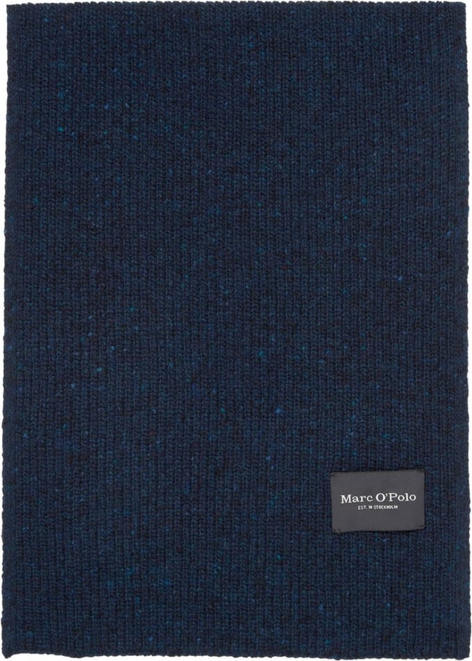 Marc O'Polo Sjaal Knitted Scarf Dark Navy Donkerblauw