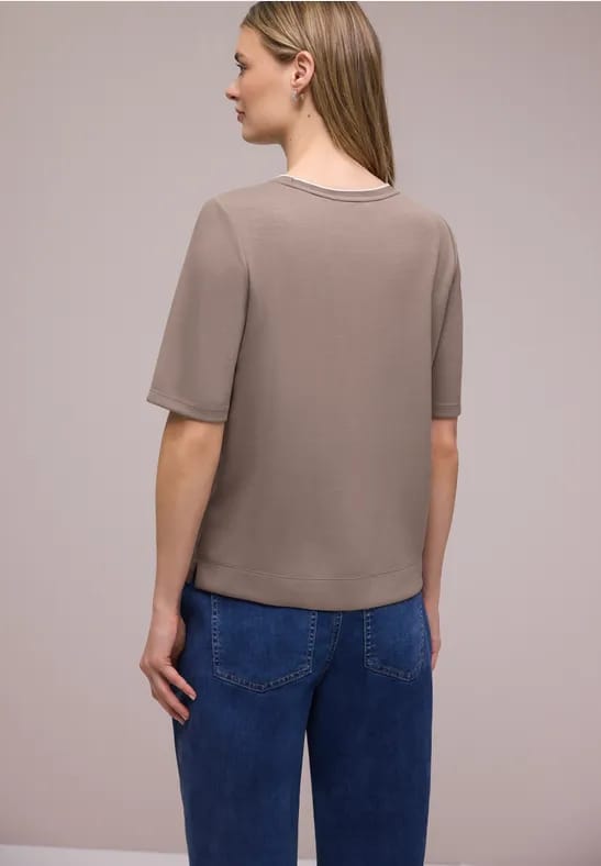 Shirt met contrastdetail