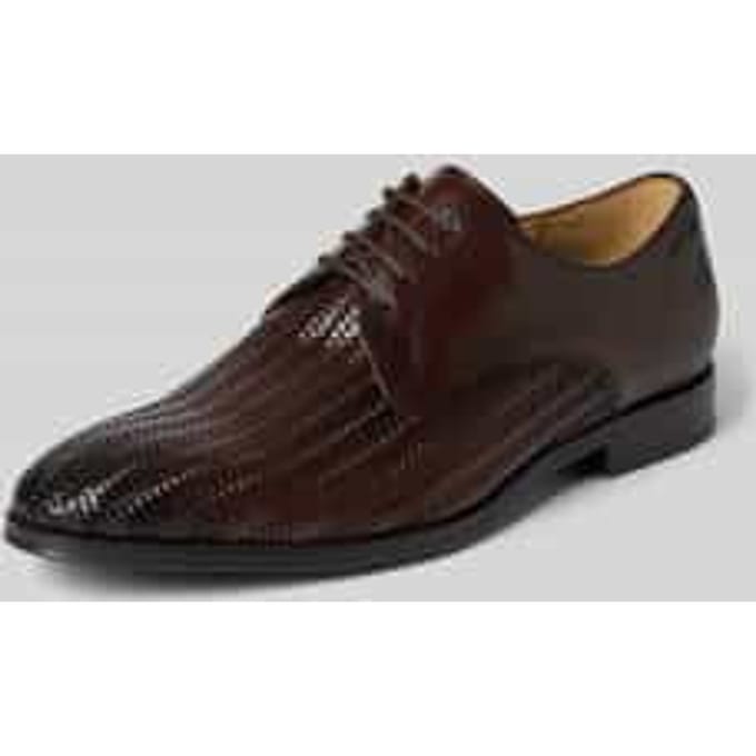 Derby van leer in vlechtlook model 'Salvo'