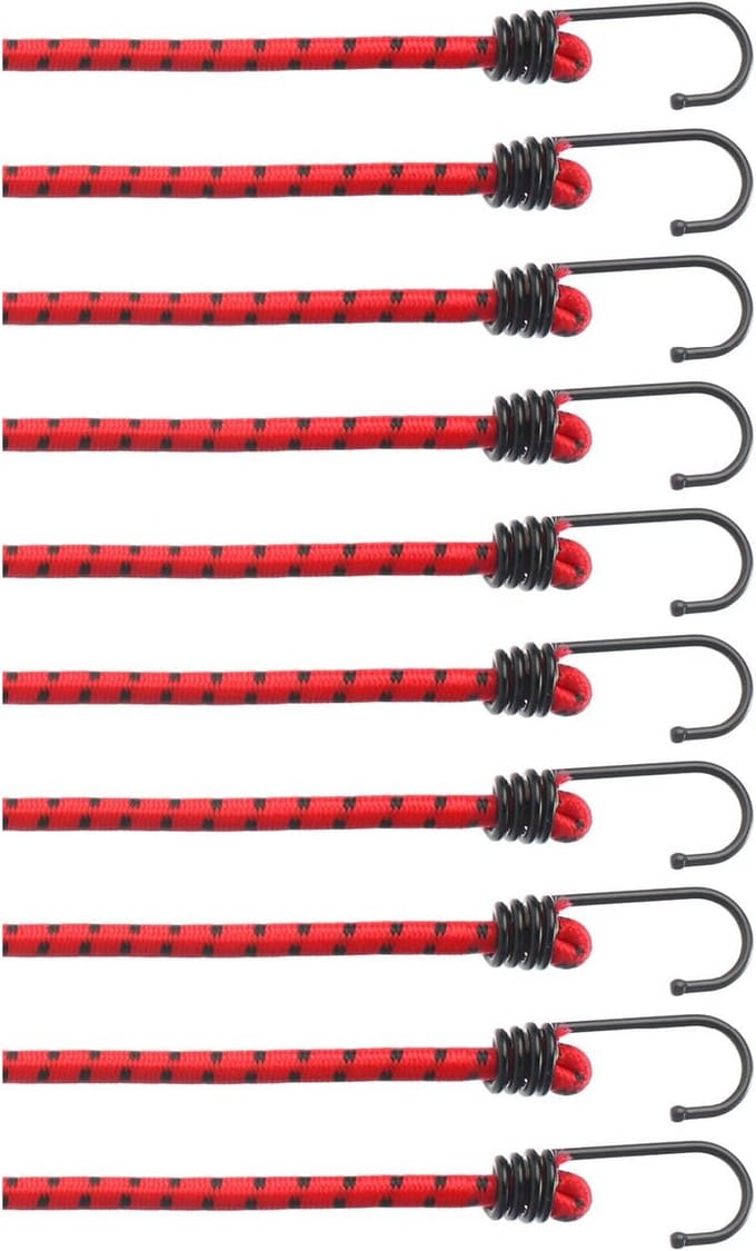 10-delige set rubberen spanners - elastische spanbanden voor bagage en ladingzekering