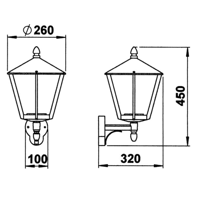 Albert Leuchten Stijlvolle buitenwandlamp 668 S