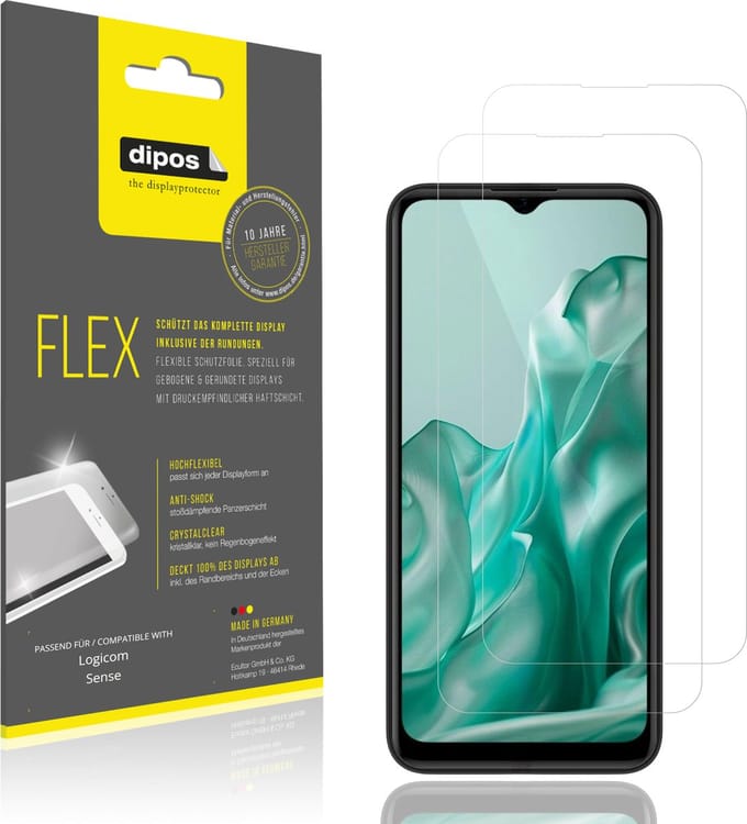 dipos – 2x Beschermfolie geschikt voor Logicom Sense | 3D Full Cover Screenprotector | 100% Passend